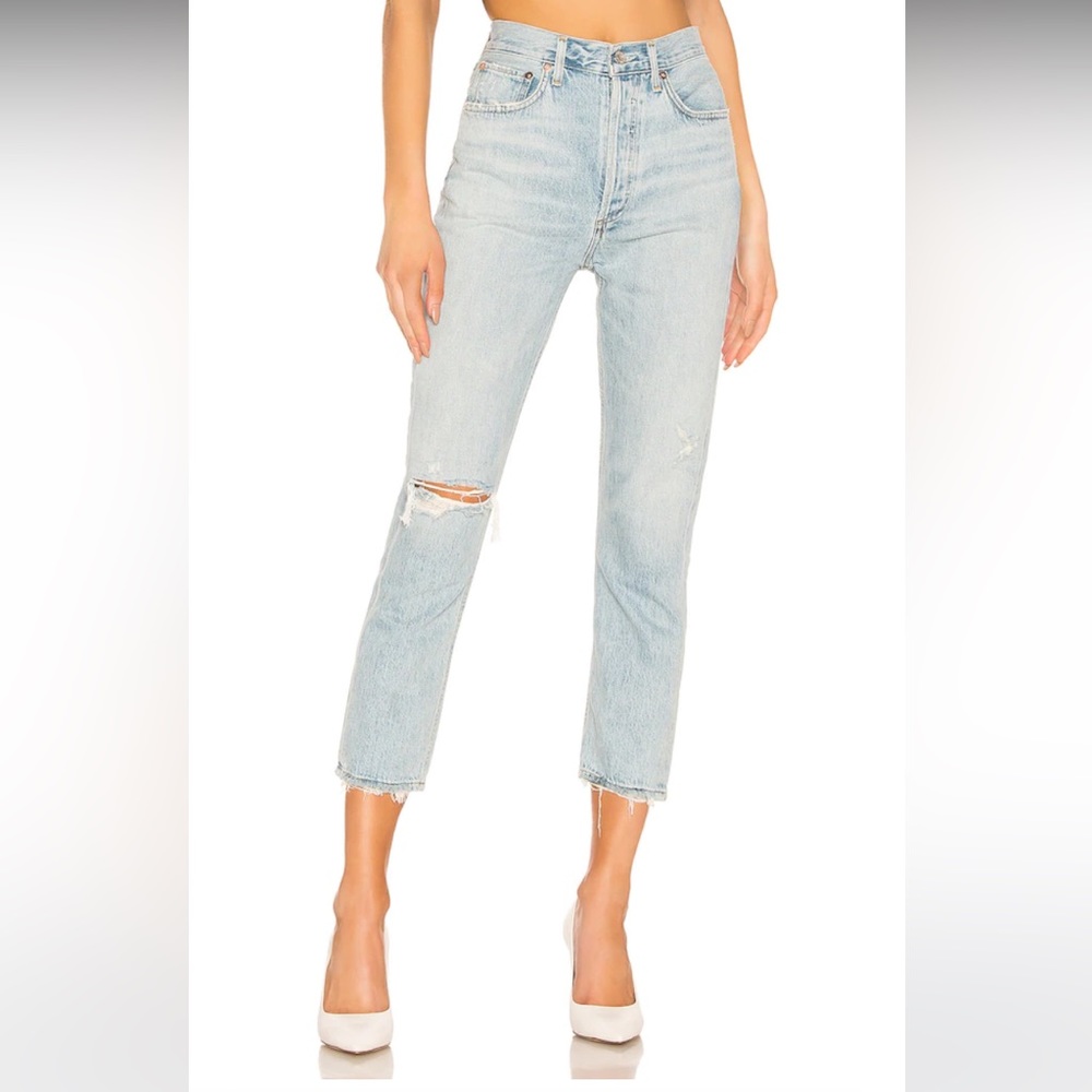 AGOLDE Riley High Rise Straight Crop Size 28